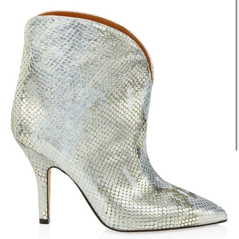 NWT Paris Texas Lame Python Embossed Boots
